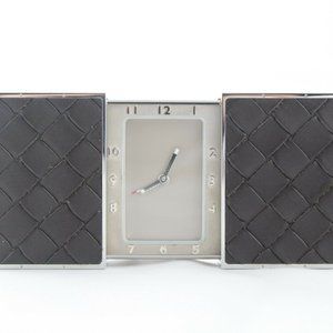 BOTTEGA VENETA Intrecciato Travel Alarm Clock